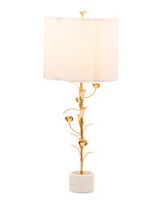 31in Metal Flower Scalloped Shade Table Lamp | Marshalls