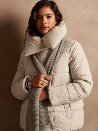 Funnel-Neck Puffer Coat | Banana Republic Factory