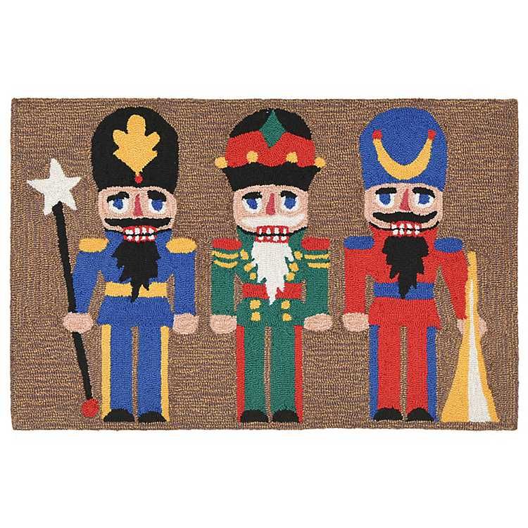 Three Nutcrackers Christmas Indoor/Outdoor Rug | Kirkland's Home