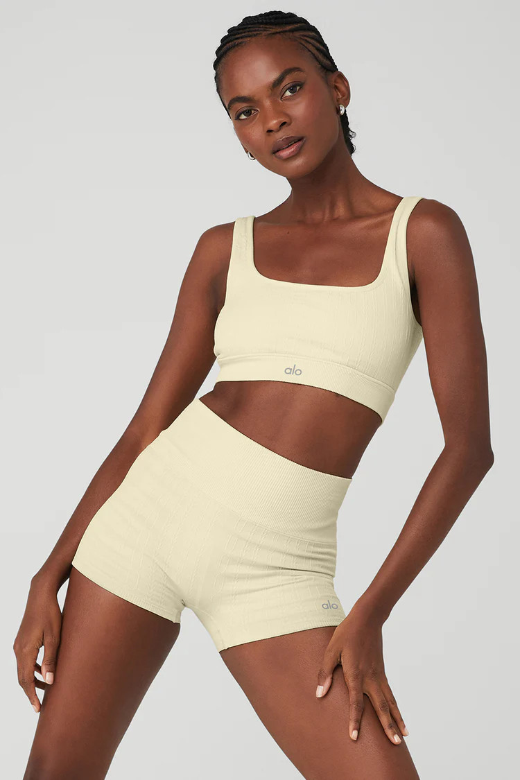 Seamless Cable Knit Bra | Alo Yoga (US)