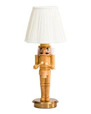 5x17 Nutcracker Cordless Lamp With Pleated Shade | TJ Maxx