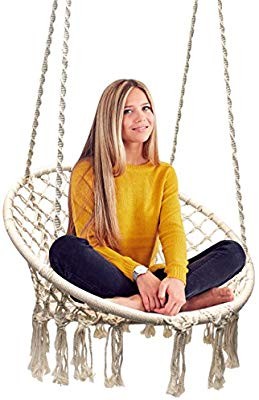 Sorbus Hammock Chair Macrame Swing, 265 Pound Capacity, Perfect for Indoor/Outdoor Home, Patio, D... | Amazon (US)