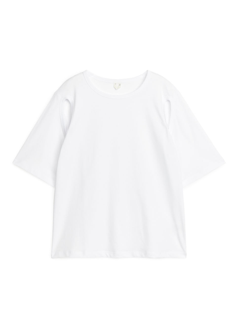 Cut-Out-Detailed T-Shirt - White | ARKET (US&UK)
