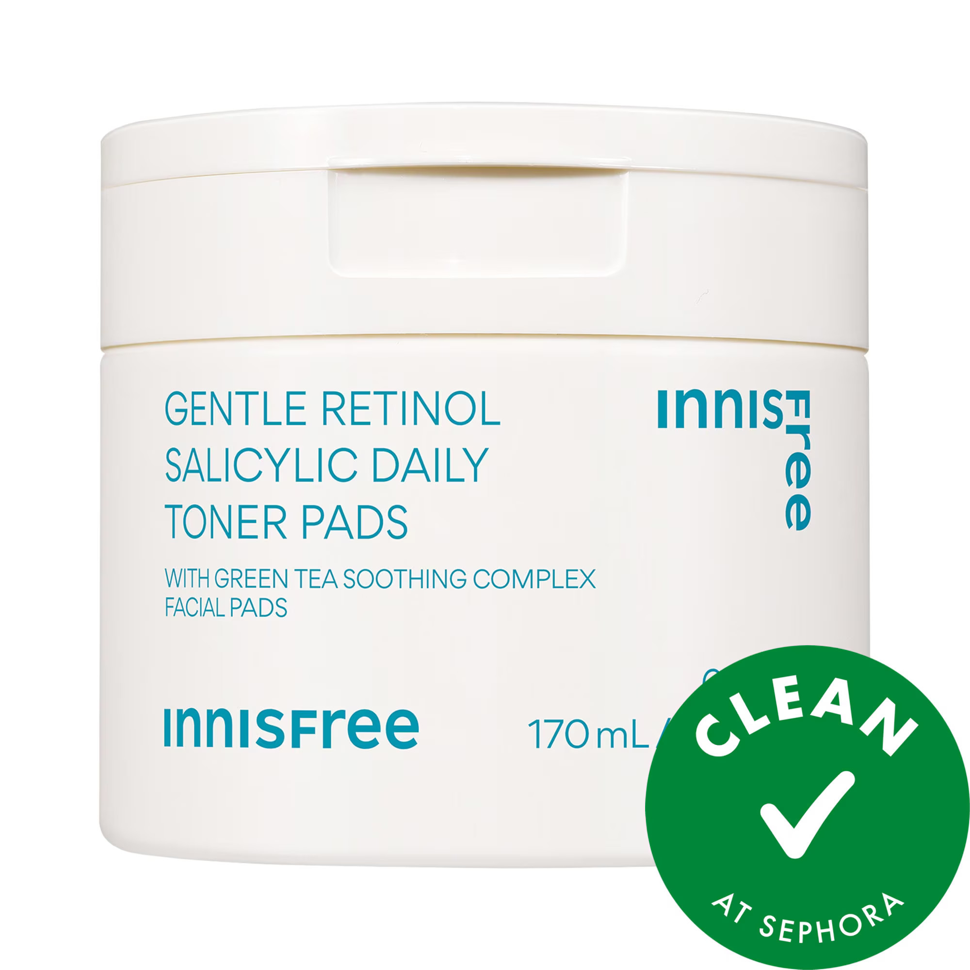 innisfree Daily Gentle Retinol Salicylic Toner Pads 5.74 oz / 170 mL | Sephora (US)