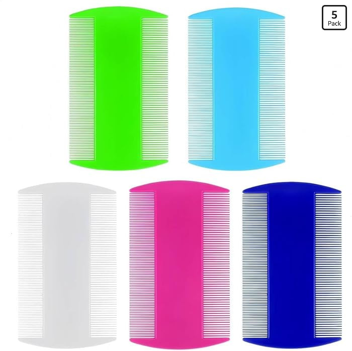 Yumflan Hair Comb, 5 Pcs Double-Sided Fine-Tooth Combs, Dandruff Removal Hair Combs for Adults an... | Amazon (US)