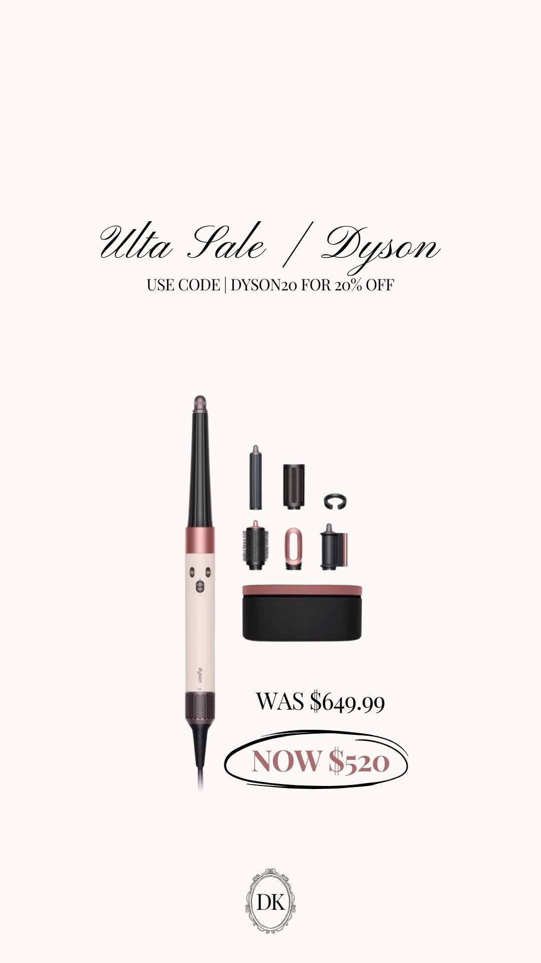 HUGE sale on Dyson products right now at Ulta! Now until 11/22 🤎 Shop while you can! 🔗 #UltaSale #DysonSale #DysonHair #DysonAirwrap #DysonSupersonic #DysonStyler #DysonDeals #UltaBeauty #UltaFinds #BeautySale #HairToolSale #ViralHairTools #BeautyMustHaves #HolidayBeautySale #GiftGuideBeauty #BeautyDeals

#LTKBeauty #LTKSaleAlert #LTKselfcare