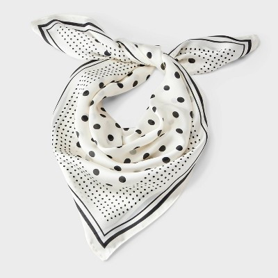 Shiny Square Scarf Polka Dot Print - A New Day\u2122 White | Target