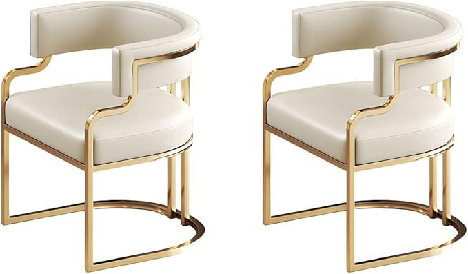 CraftThink Indoor Kitchen Dining Chairs, Upholstered Home Side Chair Low-Back Arm Chair Dining Ch... | Amazon (US)