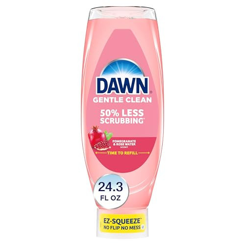 Dawn Gentle Clean EZ-Squeeze Dishwashing Liquid Dish Soap, Pomegranate and Rose Water Scent 24.3 fl oz | Amazon (US)