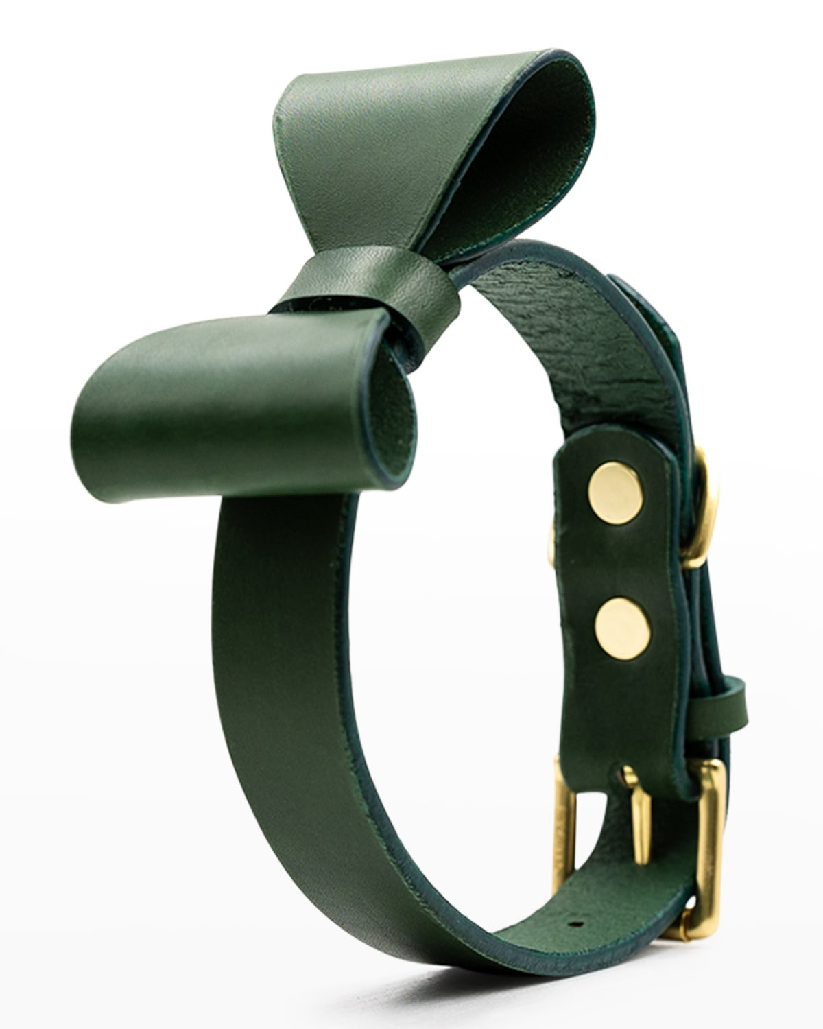 Dog Bow Tie Leather Collar - Size L | Neiman Marcus