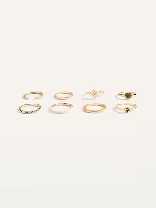Gold-Toned Rings 8-Pack for Women | Old Navy (US)