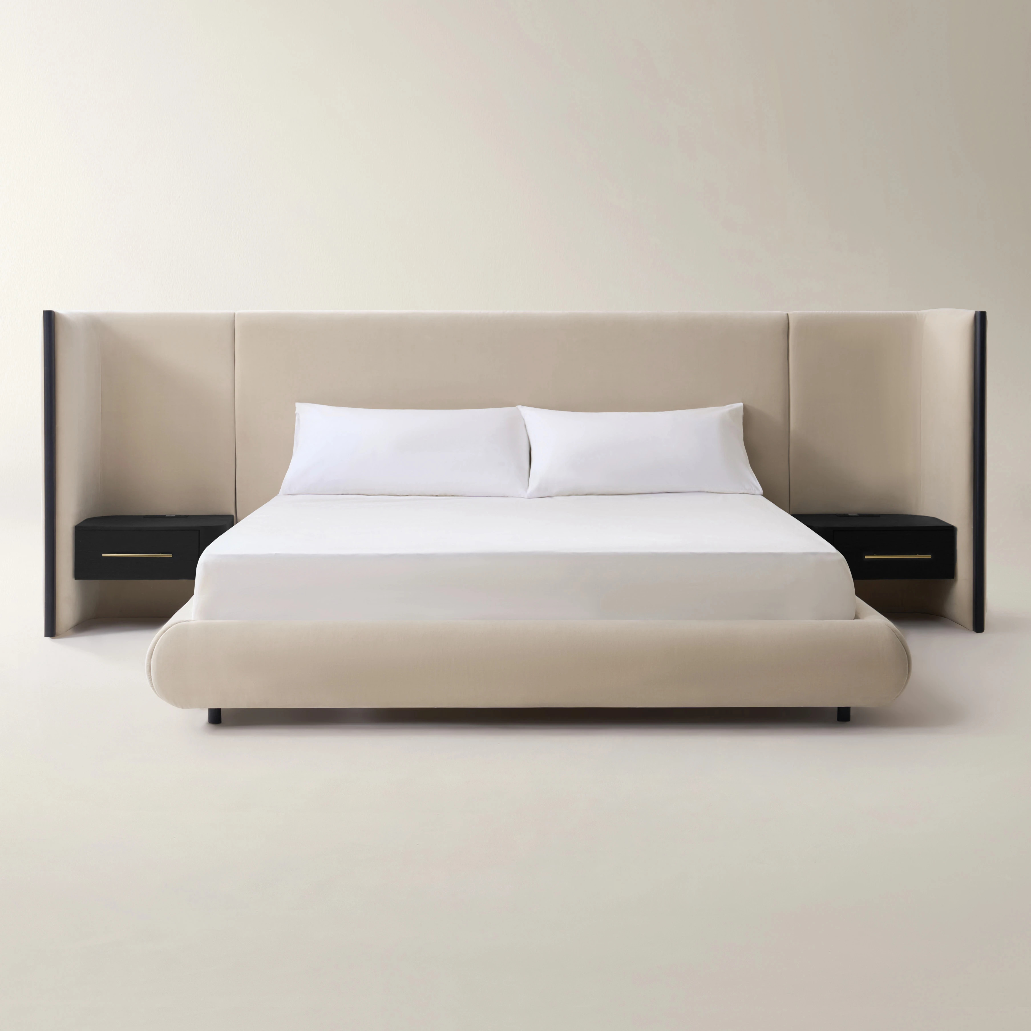 Sierra Bed With Nightstands - Oatmeal | Z Gallerie