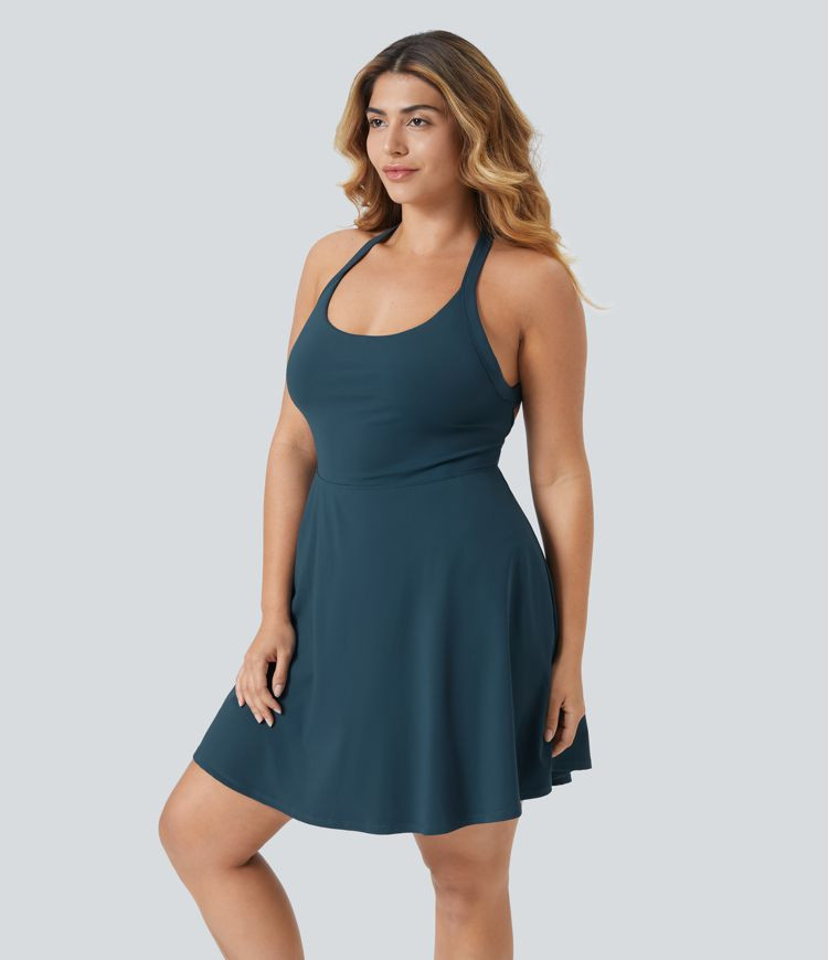 Women’s Flare Dance Plus Size Active Dress-Longer Length-Easy Peezy Edition - Halara | HALARA