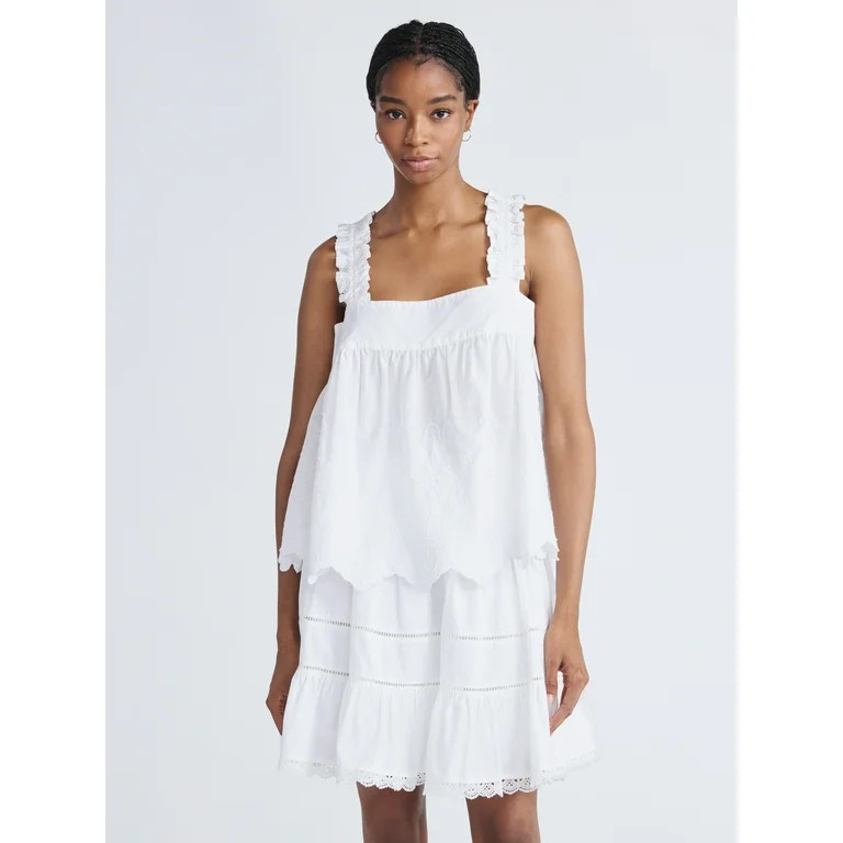 Free Assembly Women's Sleeveless Cotton Eyelet Top, Sizes XS-XXL | Walmart (US)