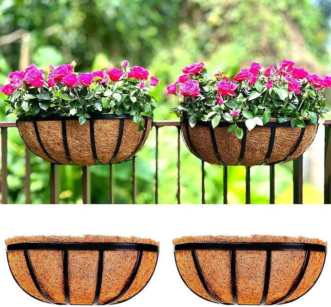 LaLaGreen Wall Planters for Outdoor Plant (2 Pack, 16 Inch) Deck Railing Planter Boxes for Outsid... | Amazon (US)
