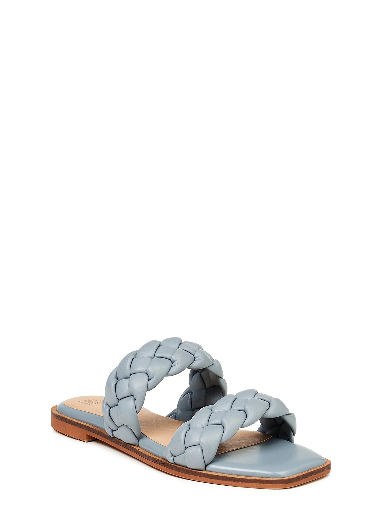Time and Tru Women's Braided Two Band Sandals | Walmart (US)