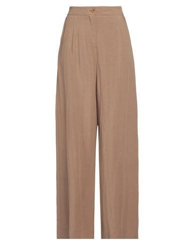 J'm Design Woman Pants Brown Size S Viscose, Linen | YOOX (US)