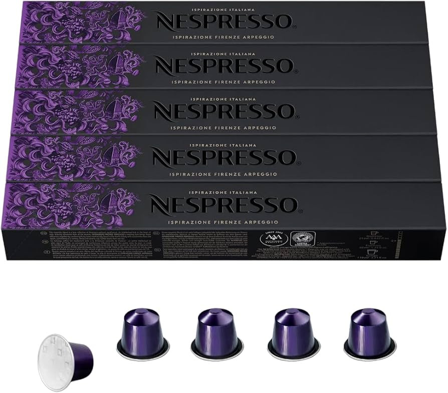 Nespresso Capsules OriginalLine, Arpeggio Intenso, Dark Roast Coffee, 50 Count Coffee Pods, Brews... | Amazon (US)