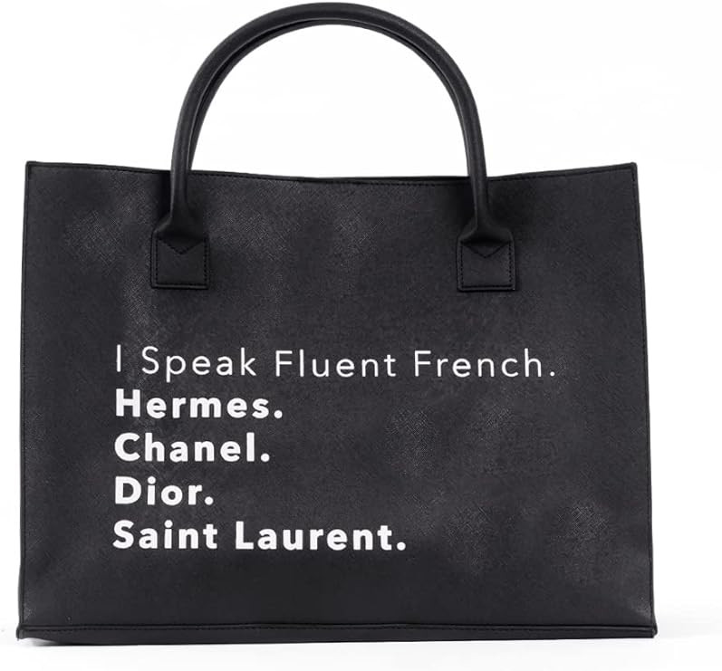 MODERN VEGAN TOTE - Fluent French (Black) | Amazon (US)