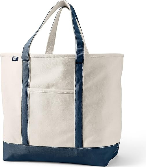 Lands' End Open Top Canvas Tote Bag | Amazon (US)