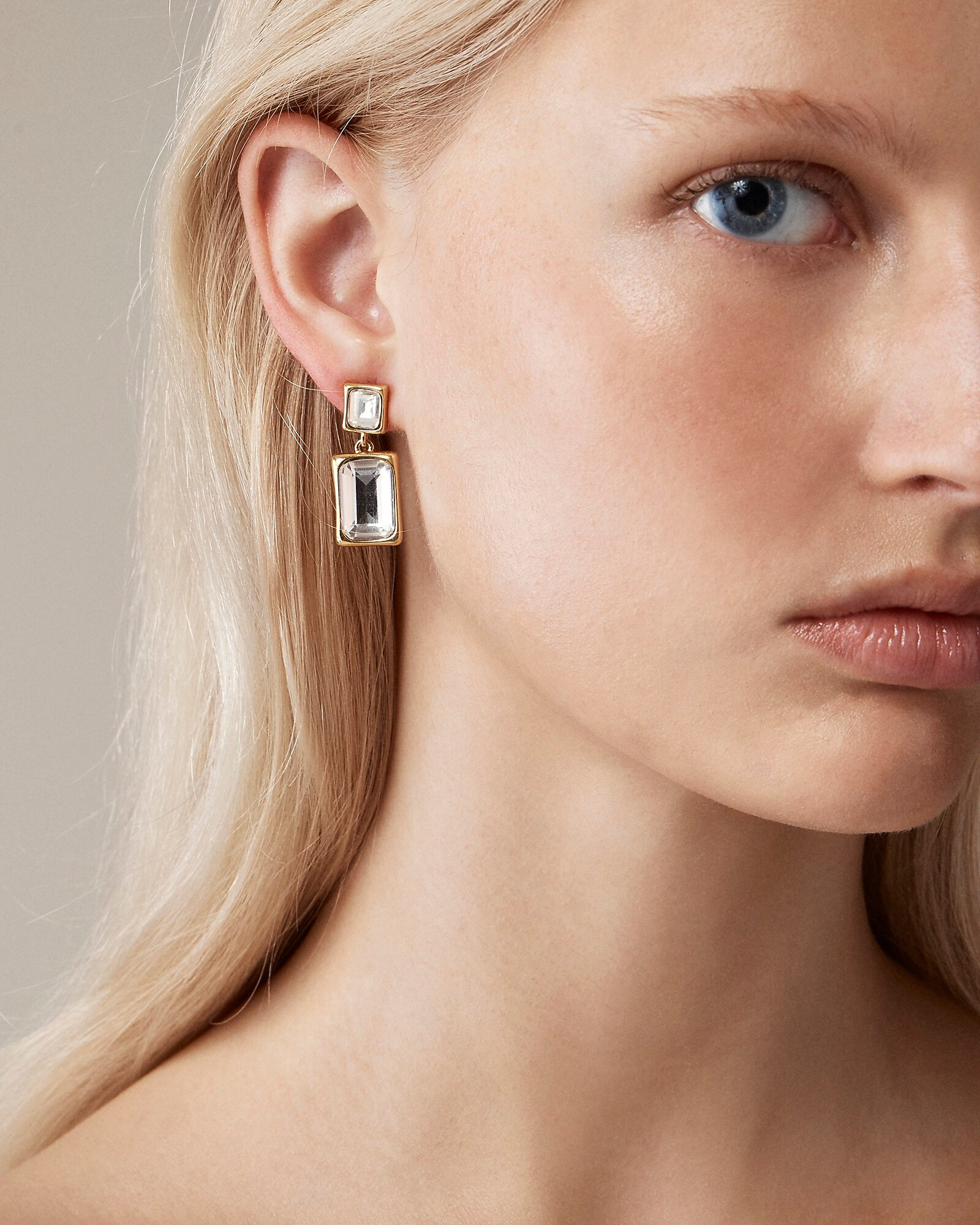 Faceted gemstone drop earrings | J. Crew US
