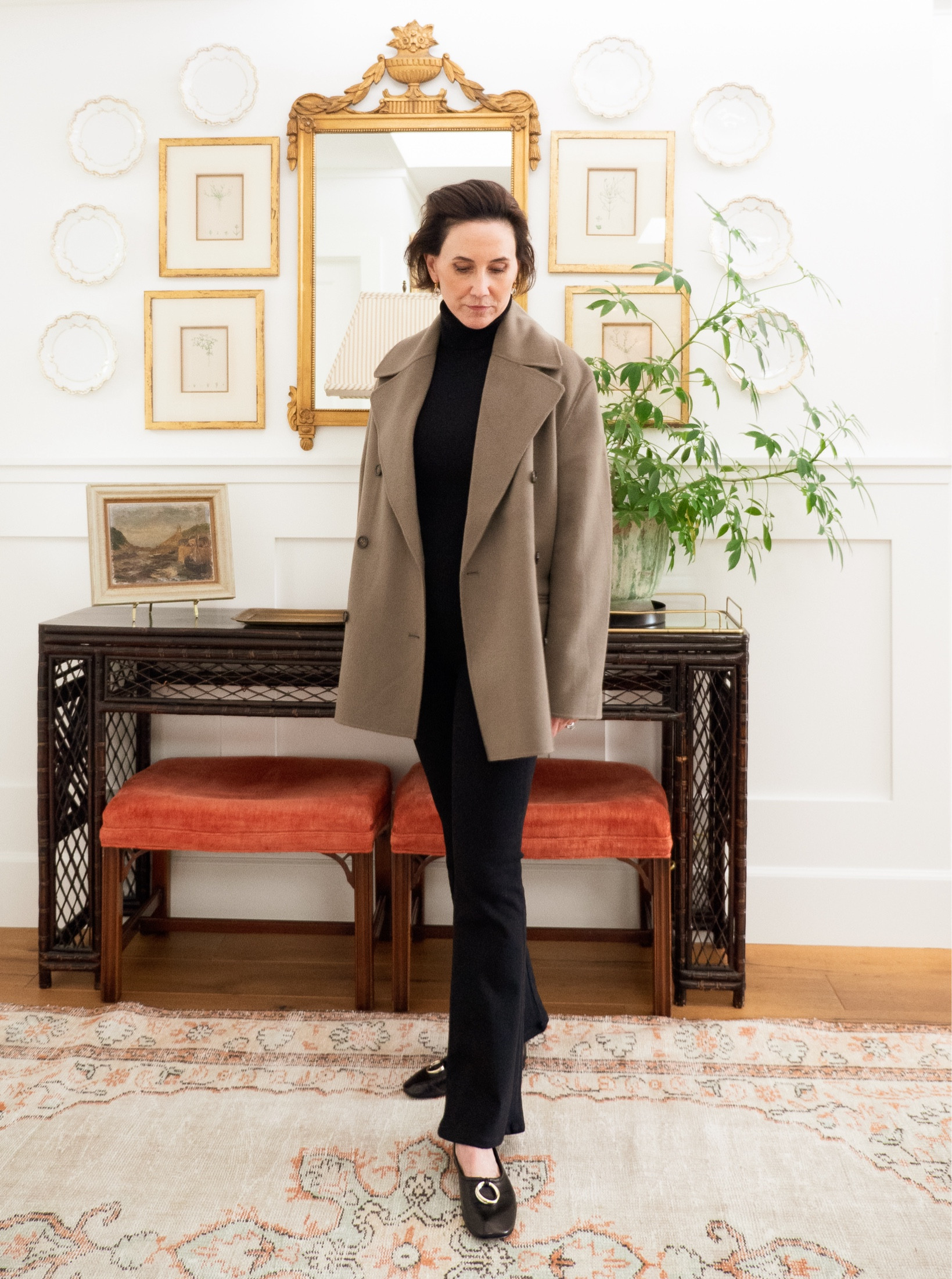 Updating my winter wardrobe with a few new pieces from Saks Fifth Avenue. Starting with a taupe peacoat from Toteme. I love the unstructured silhouette. It will look great with white jeans and a stripe sweater come spring. And a new ballet flat from Vince is so comfortable, I’ll be getting it in ivory too. Everything I’m wearing is from Saks Fifth Avenue where I’ve curated a closet full of luxury basics to count on time after time. Shop more below. #Saks #SaksPartner @Saks 


#LTKstyletip #LTKSeasonal #LTKMostLoved