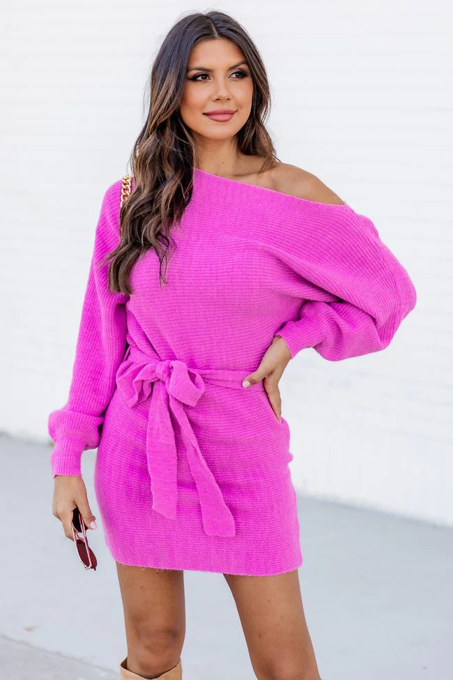 Creating Memories Pink Sweater Dress | Pink Lily