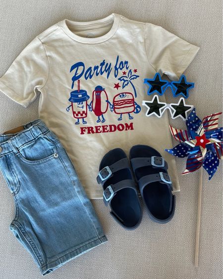 Little boys Memorial Day or Fourth of July outfit 🇺🇸

Patriotic outfit, kids summer outfit, toddler boys summer outfit, toddler boys shorts, toddler boy sandals, little boy tee, Walmart kids, Walmart fashion, boys graphic tee, Americana summer outfit, kids star sunglasses, Christine Andrew 

#LTKFindsUnder50 

#LTKSeasonal #LTKKids