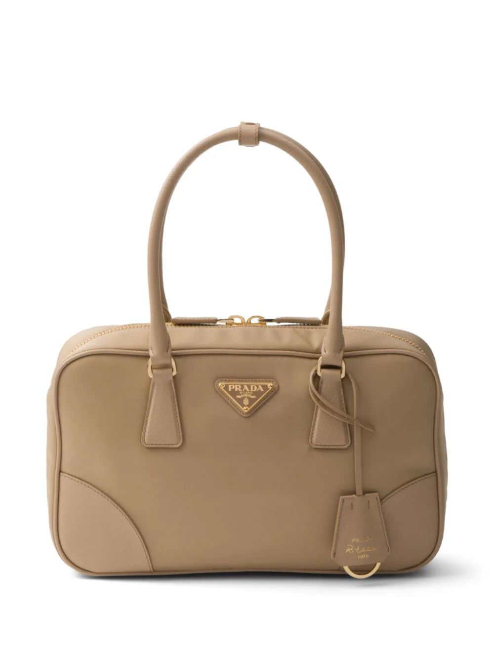 The DetailsPradamedium Re-Edition 1978 tote bagHighlightslight brown recycled nylon/Saffiano leat... | Farfetch Global