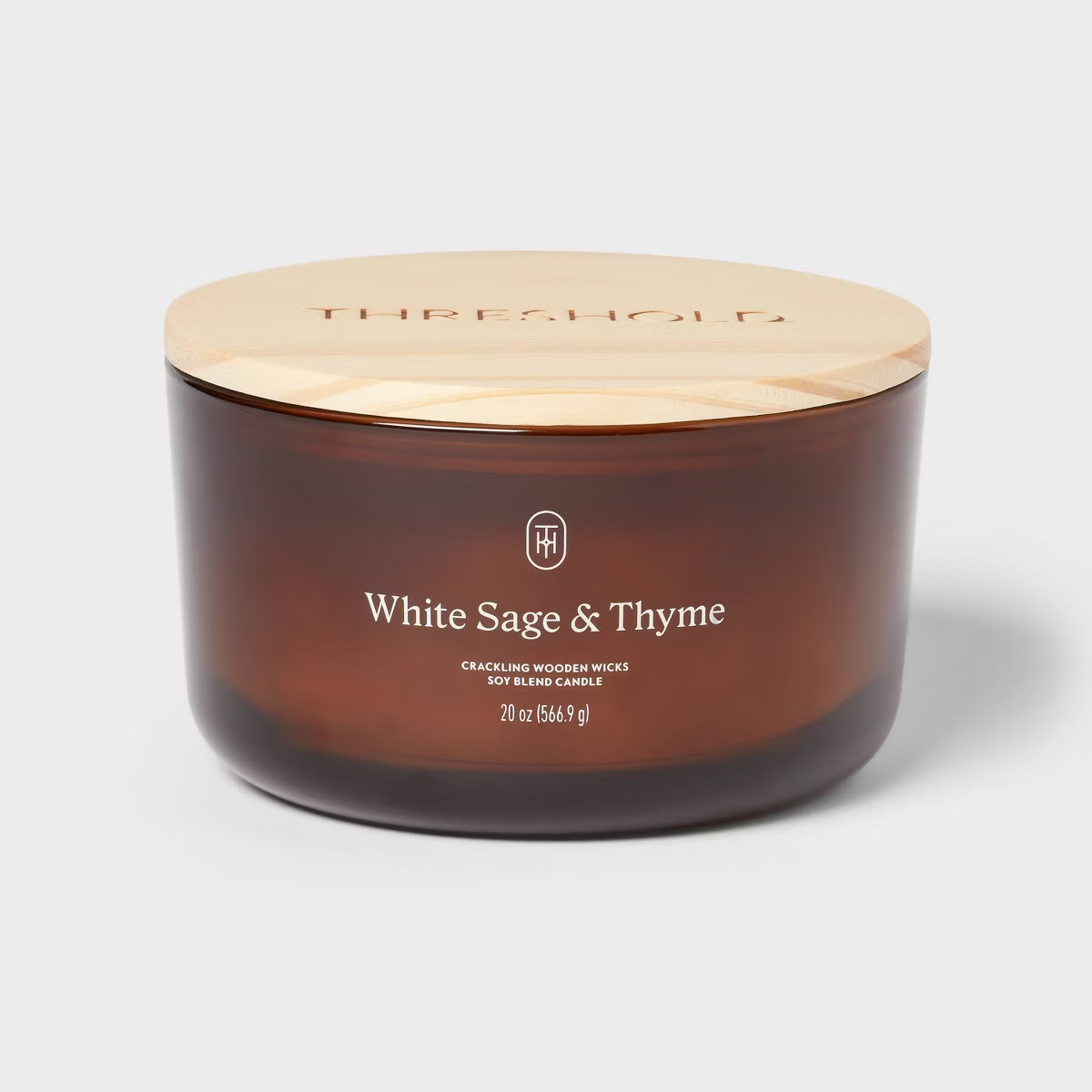 Glass Wooden Wick Jar Candle - Threshold™ | Target