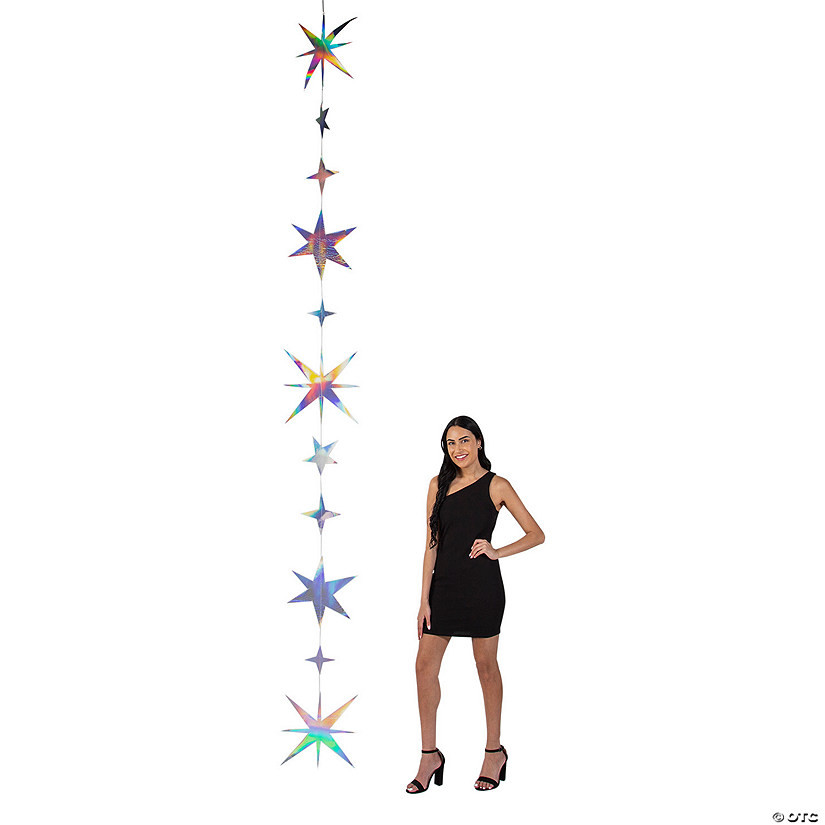 Iridescent Star Hanging Decorations - 2 Pc. | Oriental Trading Company
