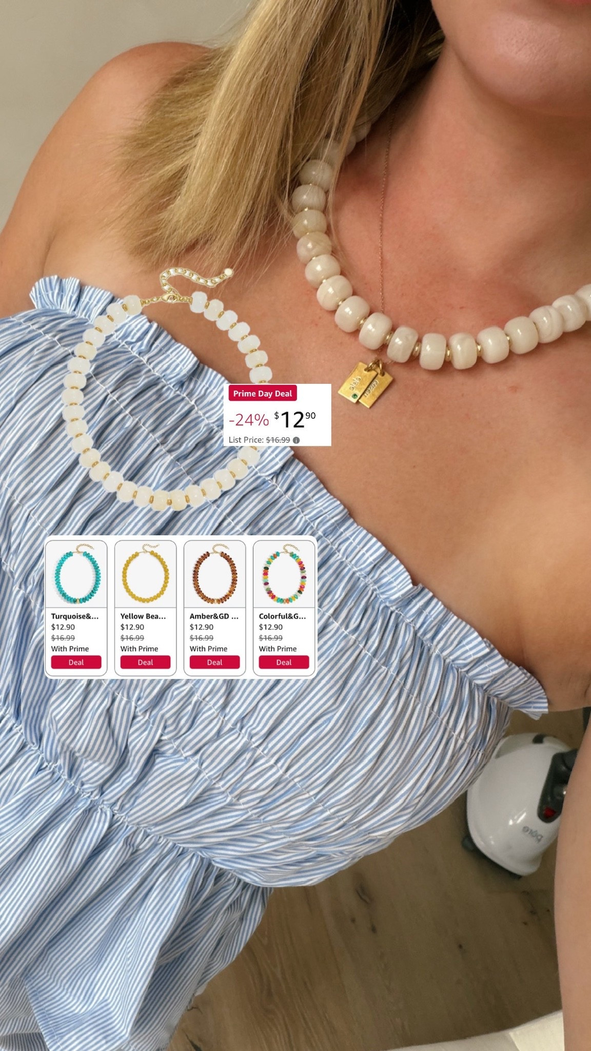 Beaded necklaces are trendy and so good for the summer! Love adding these for a small outfit statement🤍 so many colors on sale for prime day!




Prime day, sale alert, jewelry, Amazon finds, summer, ootd, outfit ideas, accessories

#LTKSaleAlert
