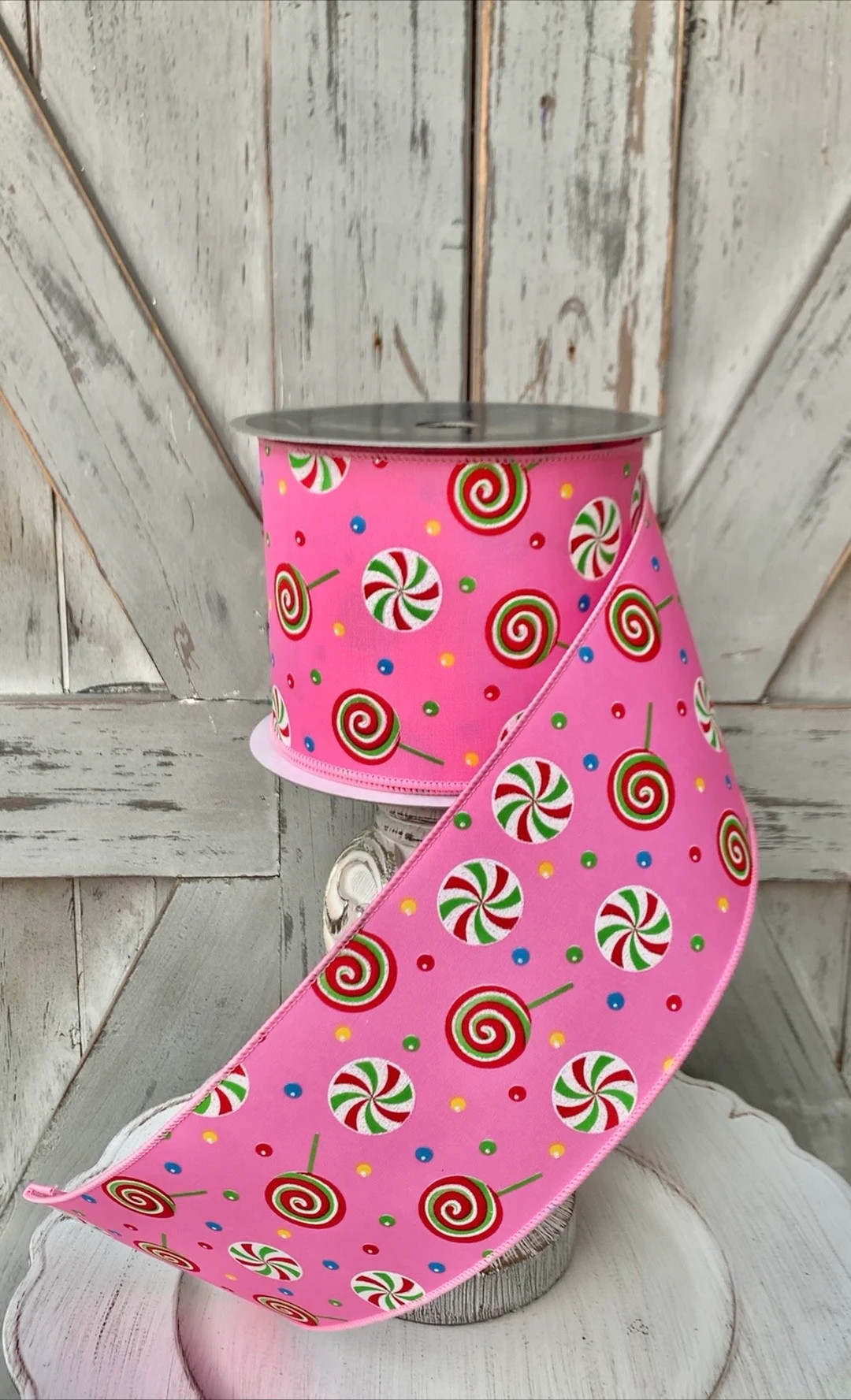 10 Yards, 4'' Christmas Candy Ribbon - Etsy | Etsy (US)