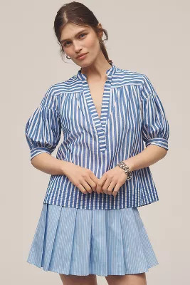 The Darcey Popover Swing Top | Anthropologie (US)