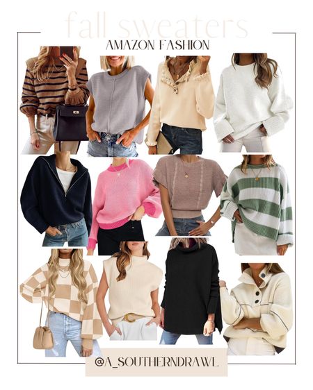 Amazon fall sweaters - Amazon fall fashion - Amazon finds - Amazon haul - oversized sweaters - fall fashion - Amazon fashion - checkered sweaters - neutral sweaters

#LTKSeasonal #LTKstyletip #LTKfindsunder50