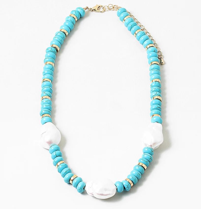 Turquoise and Pearl Necklace | Erin McDermott Jewelry