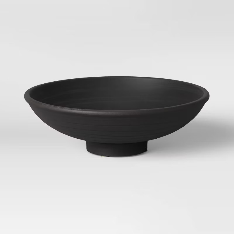 4" x 10" Decorative Earthenware Bowl Black - Threshold™ | Target