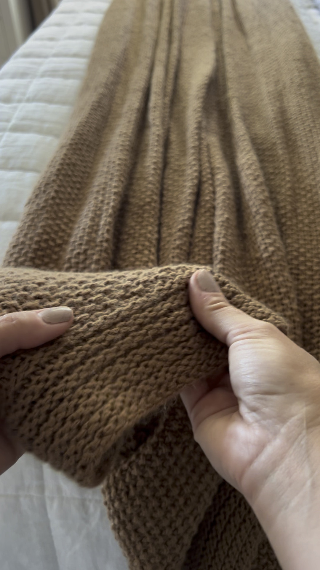 Blanket is so soft and I love the knit detail. It comes in extra big sizes for king size beds, and multiple colors. This one is great for fall. 

#LTKVideo #LTKSeasonal #LTKHome