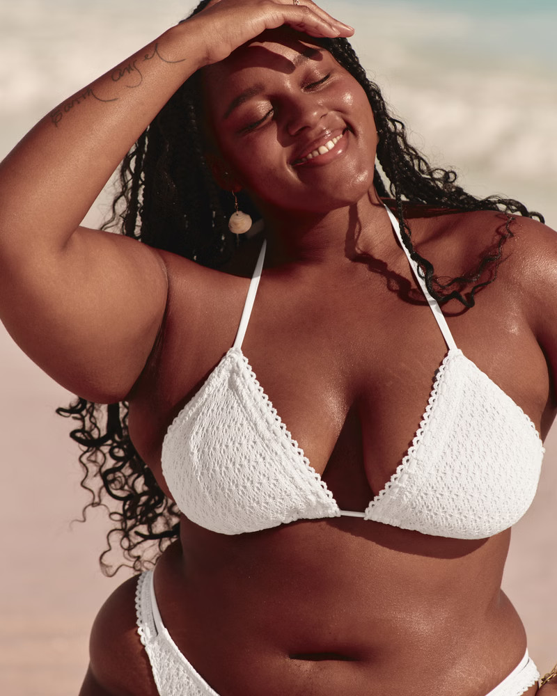 Crochet-Style Triangle Bikini Top | Hollister (US)