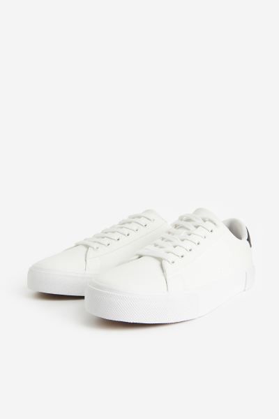 Sneakers - No heel - White/black - Men | H&M US | H&M (US + CA)