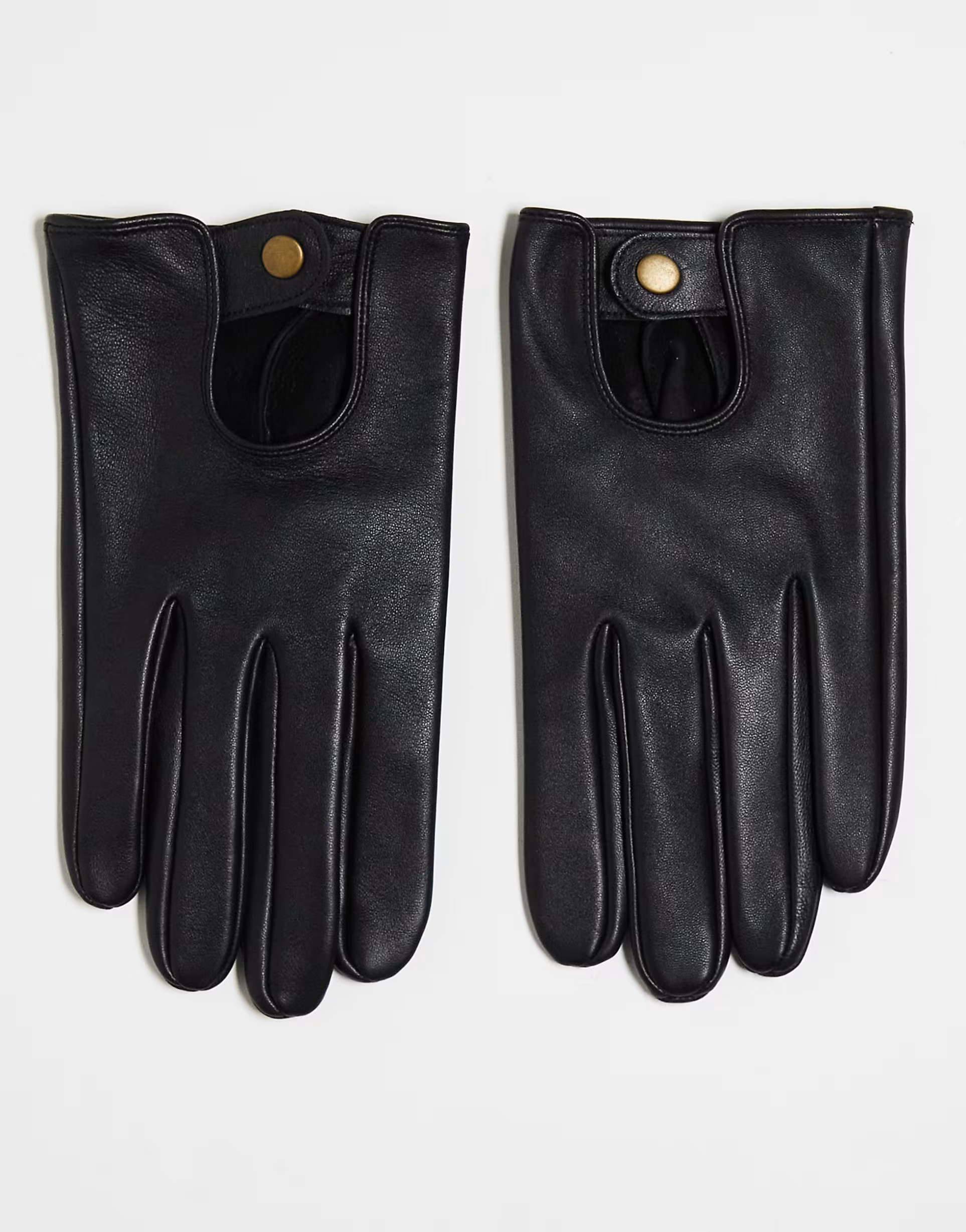 ASOS DESIGN leather driving gloves in black | ASOS (Global)