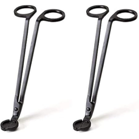 Candle Wick Trimmer Candle Cutter Stainless Steel Wick Clipper Scissor Candle Tool (Matte Black, 2 P | Amazon (US)