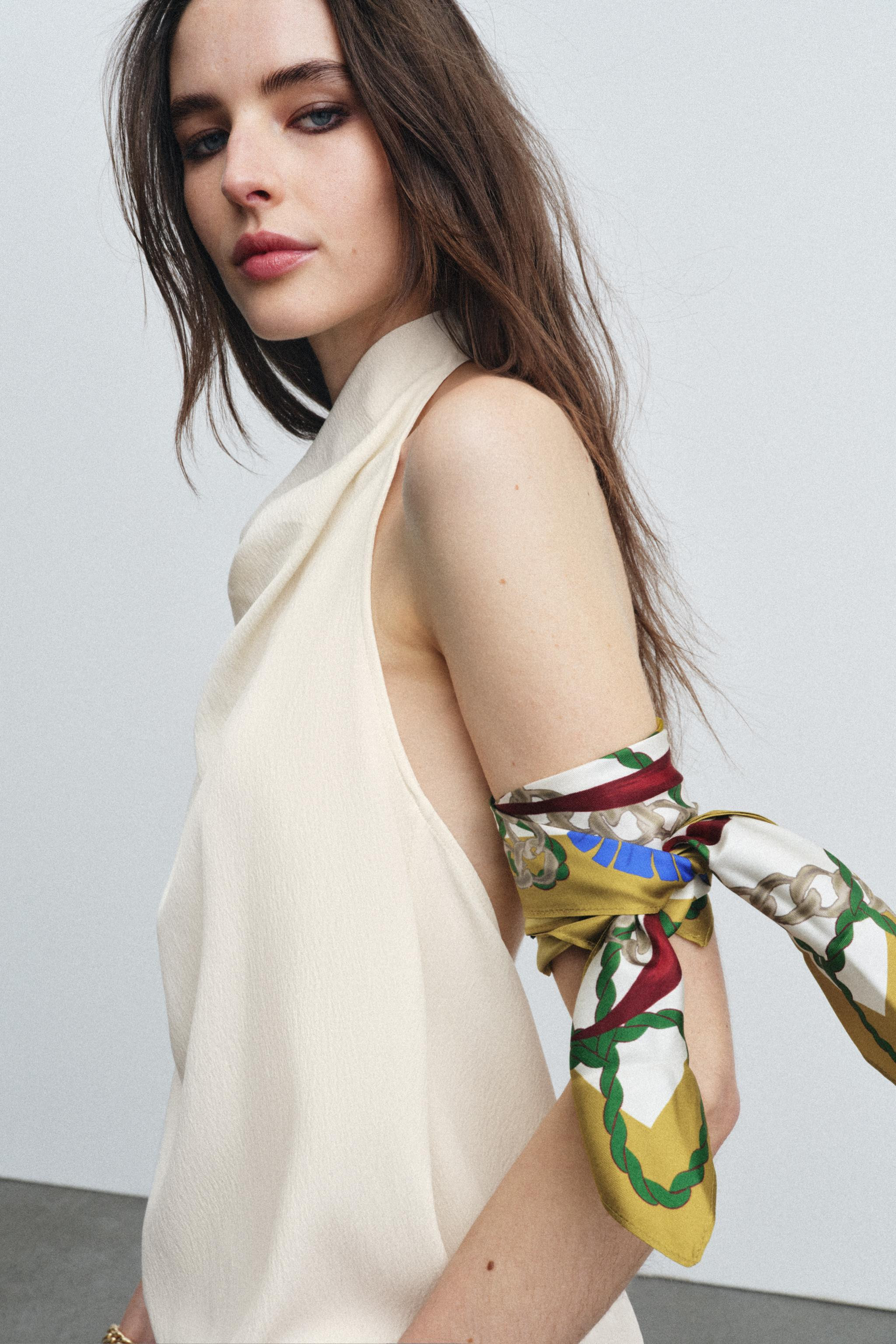 100% SILK PRINTED SCARF | Zara Canada