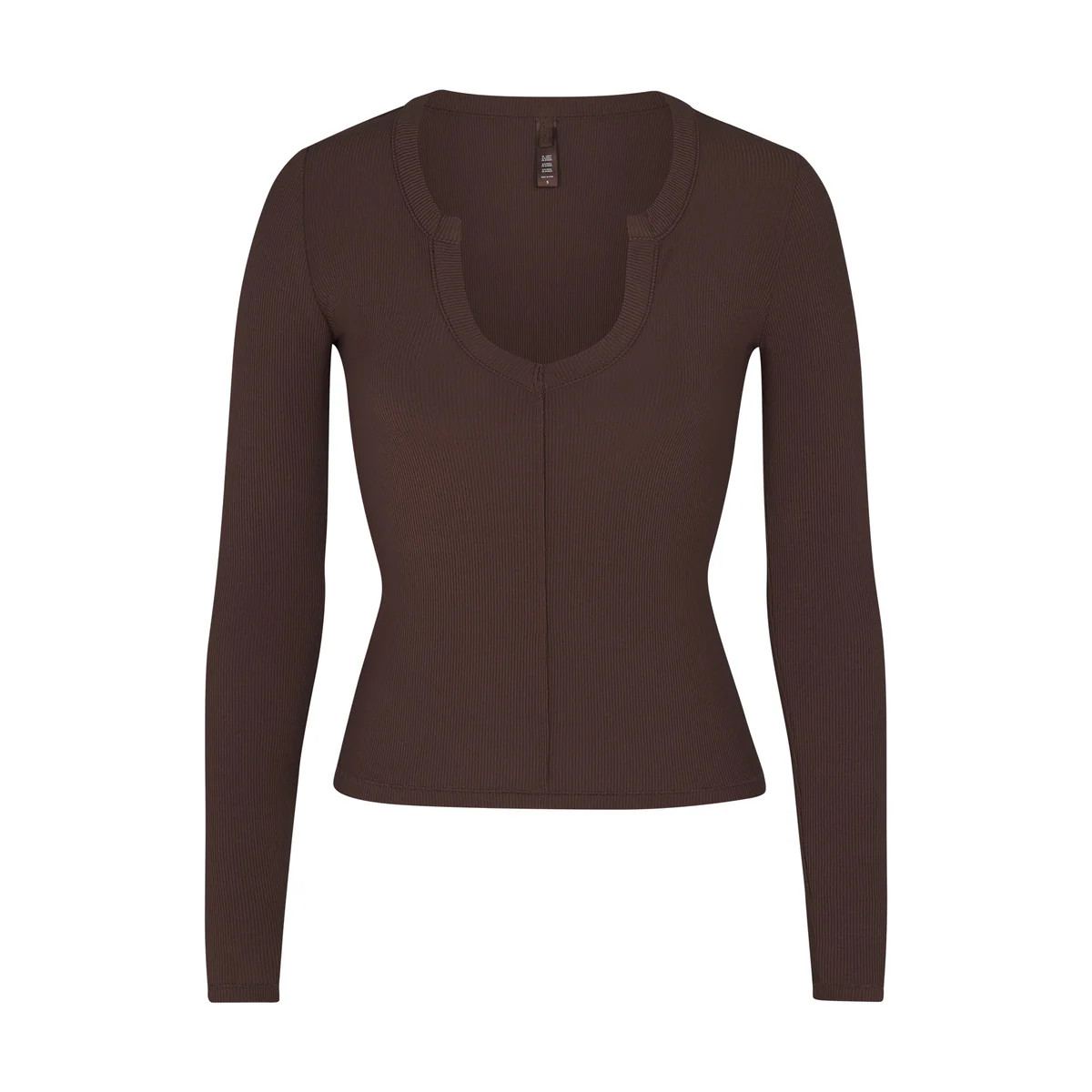 SOFT LOUNGE SPLIT NECK LONG SLEEVE | SKIMS (US)