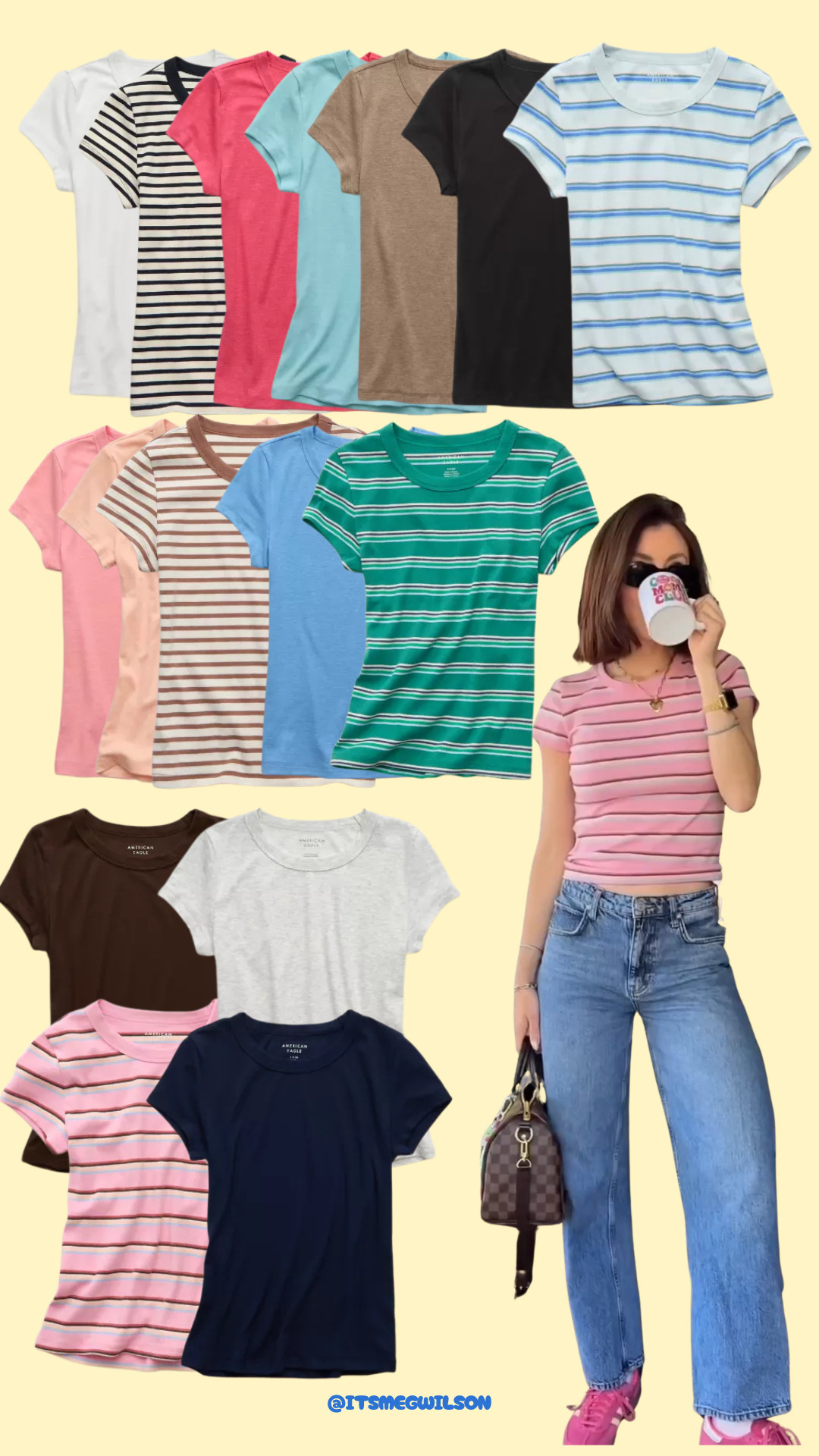 love the fit of this tee, comes in so many colors!! I sized up to a medium. 

 