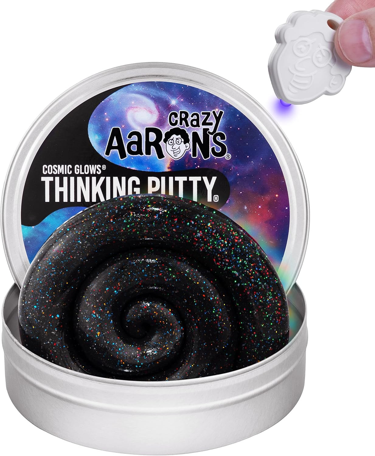 Crazy Aaron's Thinking Putty 4" Tin - Cosmic Star Dust - Multi-Color Sparkle Glow Putty, Soft Tex... | Amazon (US)