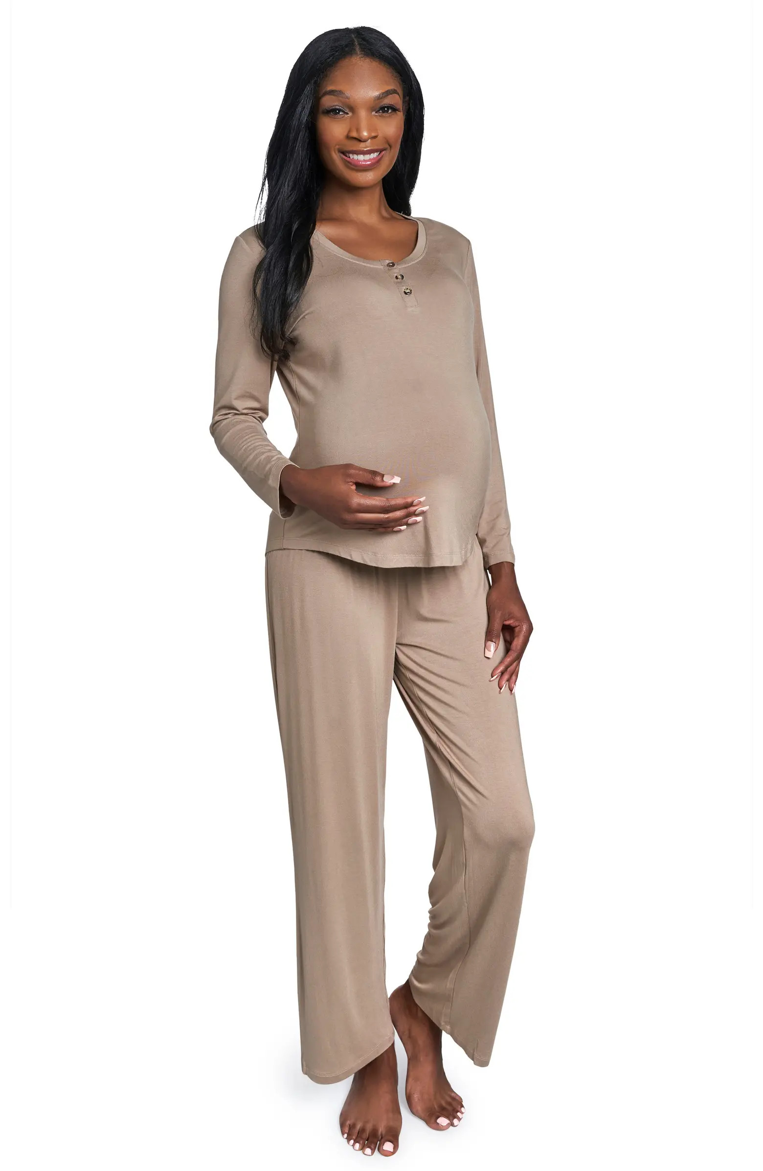 Laina Jersey Long Sleeve Maternity/Nursing Pajamas | Nordstrom