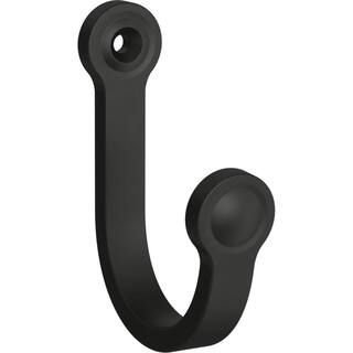 Liberty Rustic Farmhouse 3.07 in. Flat Black Single Prong Hook-B43199-FB-CP - The Home Depot | The Home Depot