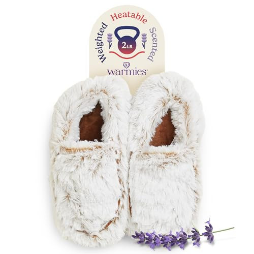 warmies Microwaveable House Slippers for Women - Plush, Soft & Fuzzy Indoor Slippers with Backs & Non-Slip Memory Foam Soles - Cozy Warm Ladies Slipper | Amazon (US)
