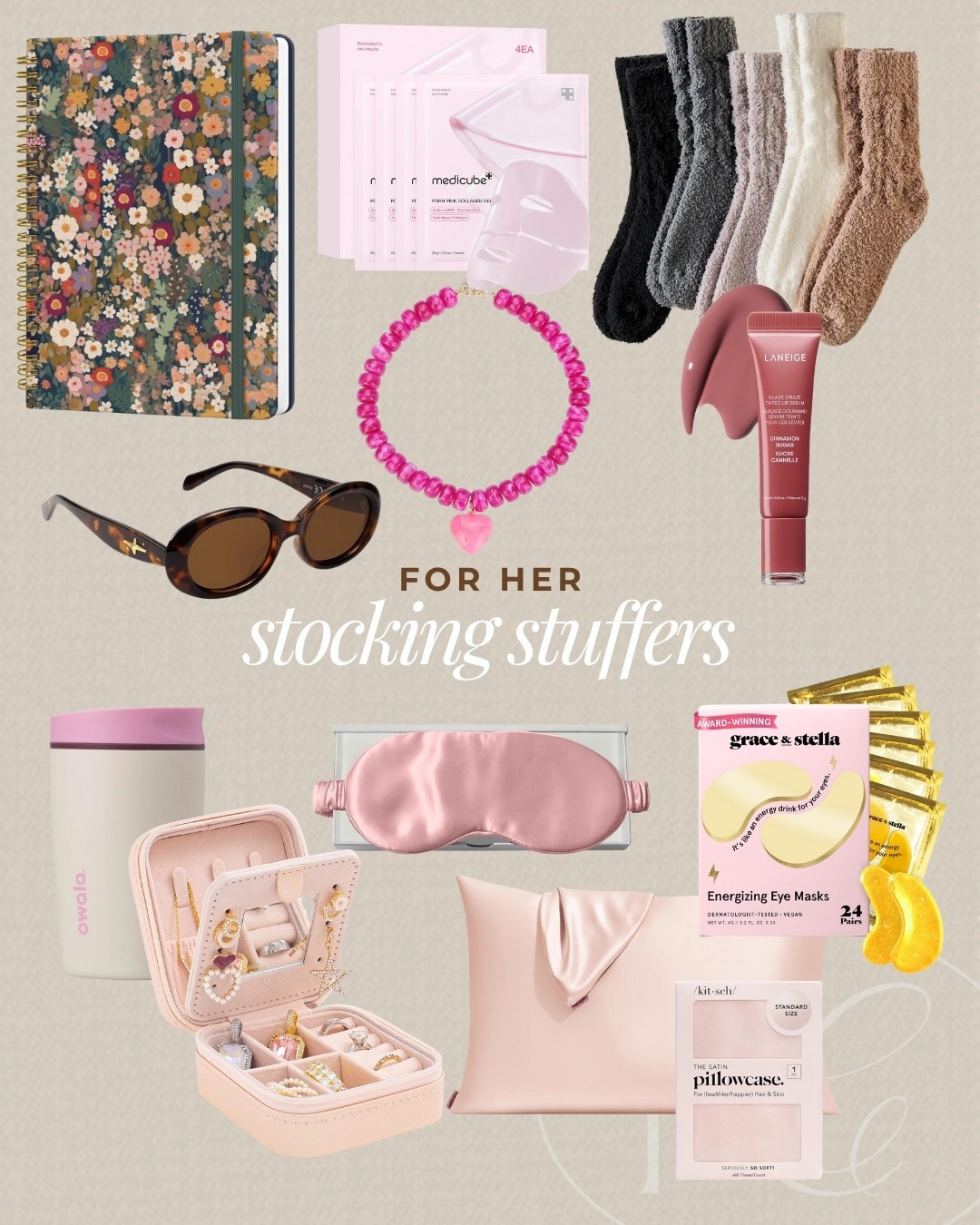 Cozy and girly stocking stuffers for her. I love jewelry, cozy gifts, and skincare  

#LTKHoliday #LTKGiftGuide #LTKSeasonal